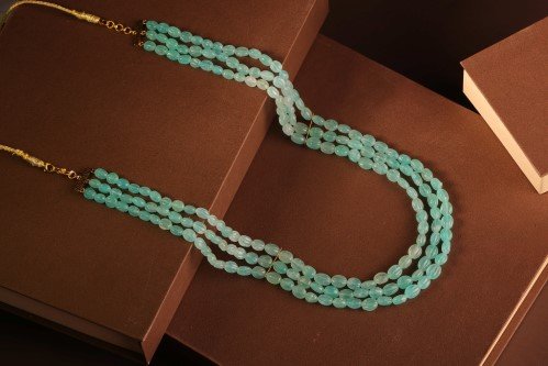 Gold necklace mala set